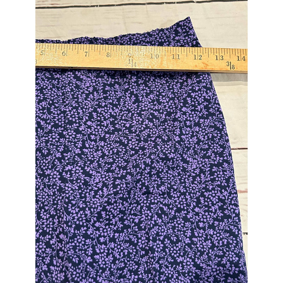 Isaac Mizarhi Live Size 0 Petite Purple Small Floral Cottage Cottagecore Size 0P - Picture 6 of 8